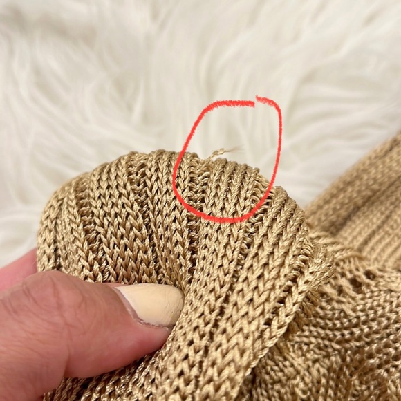 L’Academie Mavis Ribbed Knit Gold Sweater - Picture 13 of 13